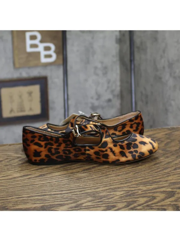 A New Day Tasmin Leopard Print Velvet Flats 94568225 Leopard Brown Multi 6M - Image 6
