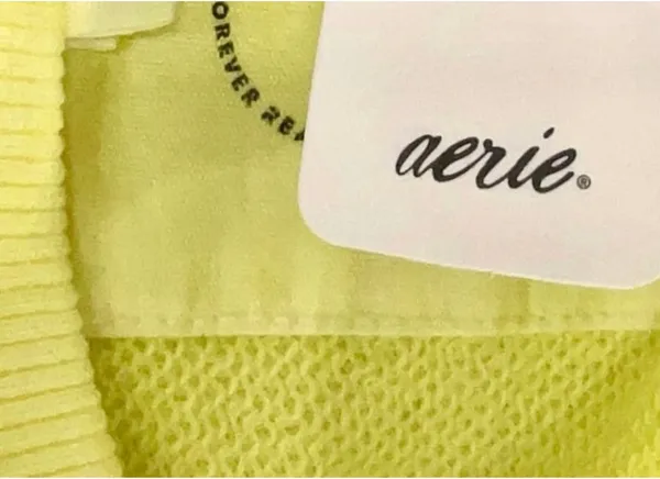 Aerie Rare Oversized Bright Yellow Chill Out Pull Over Sweatshirt SP; S/M - Image 5