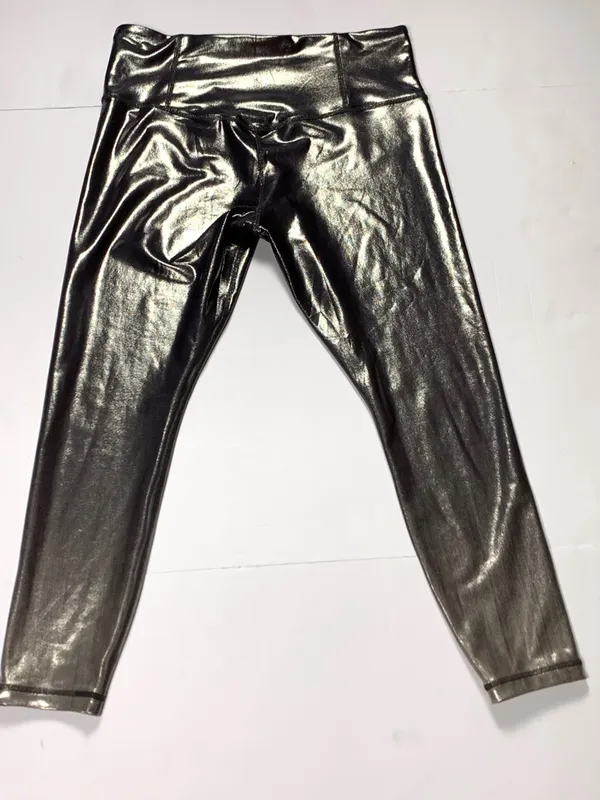 Athleta Elation Shine Leggings LP Black High Rise Metallic Ankle Lustre - Image 13