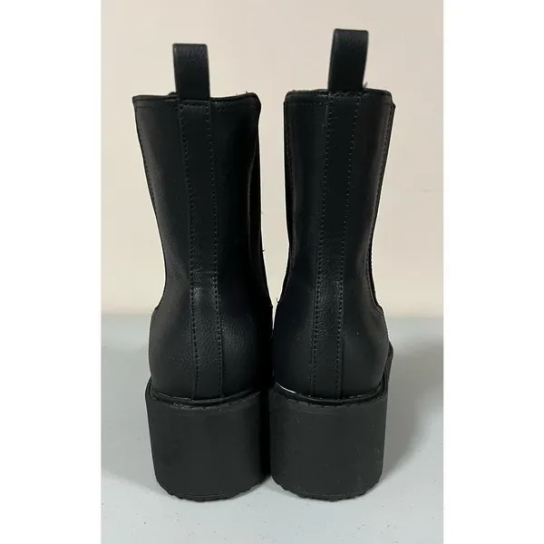 mix no. 6 Black ‘Caraline’ Pull-On Chunky Platform Chelsea Boots Booties Shoes Size 9 🕷️ - Image 4