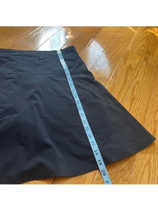 Athleta High Rise Athletic Tennis Skort 19.5" black size 14 skirt golf - Image 7