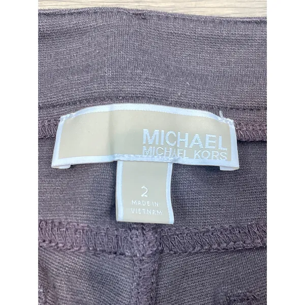 Michael Kors Brown Stretch Jegging Pants Size 2 Slim Fit - Image 3
