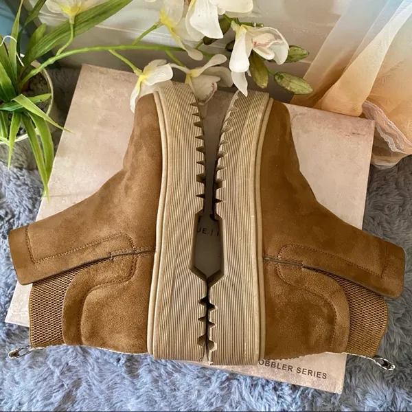 Qupid Tan Faux Suede Boots - Image 6
