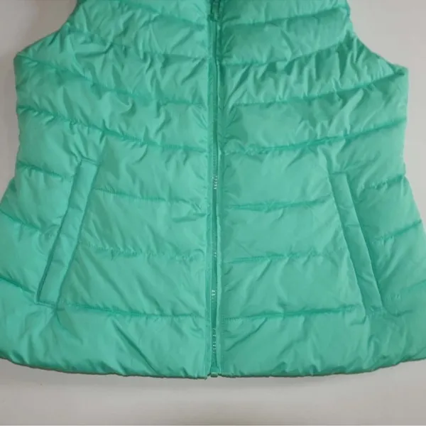 GAP ColdControl Windproof Puffer Vest Mint Green Medium Lightweight Quilted - Image 5