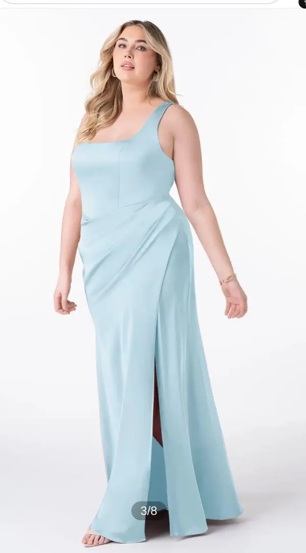 Azazie Sky Blue Bridesmaid Dress - Image 3