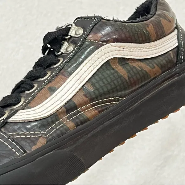 Vans Black Camouflage Old Skool MTE All-Weather Skate Shoes Size 9 - Image 7