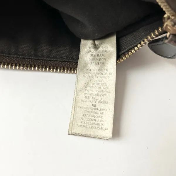 Burberry Haymarket Nova Check Pouch Coated Canvas Leather Trim Cosmetic Bag - Image 6