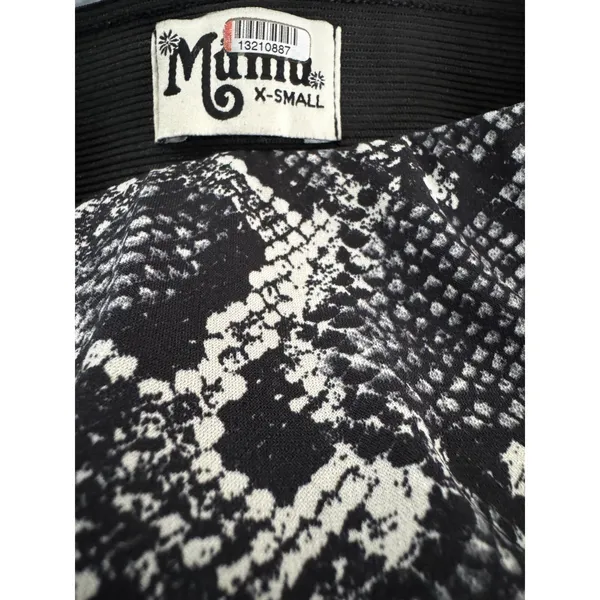 Show Me Your Mumu Snake Print Flare‎ Pants Black Grey Python Bell Bottoms XS - Image 5