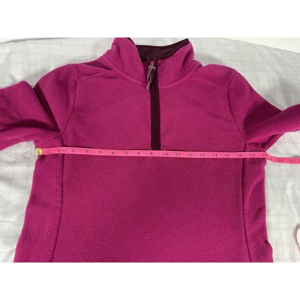 Old Navy Women’s Small 1/4 Zip Fleece Pullover Jacket Pink Magenta Holiday 2007 - Image 4