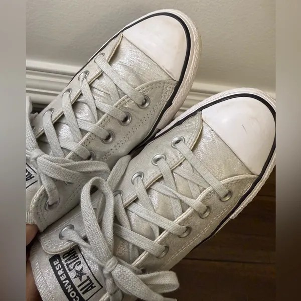 Converse Chuck Taylor All Star Low Top Metallic Shimmer Sneakers size 9 - Image 9