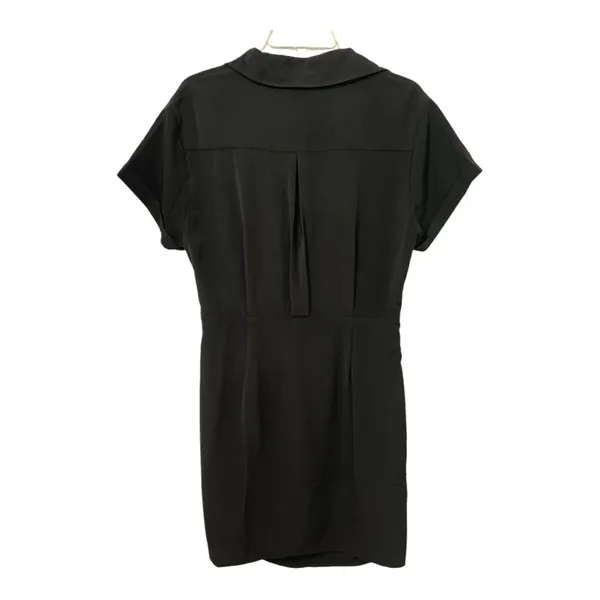 Cider Collar Black Wrap Mini Dress Size L - Image 3