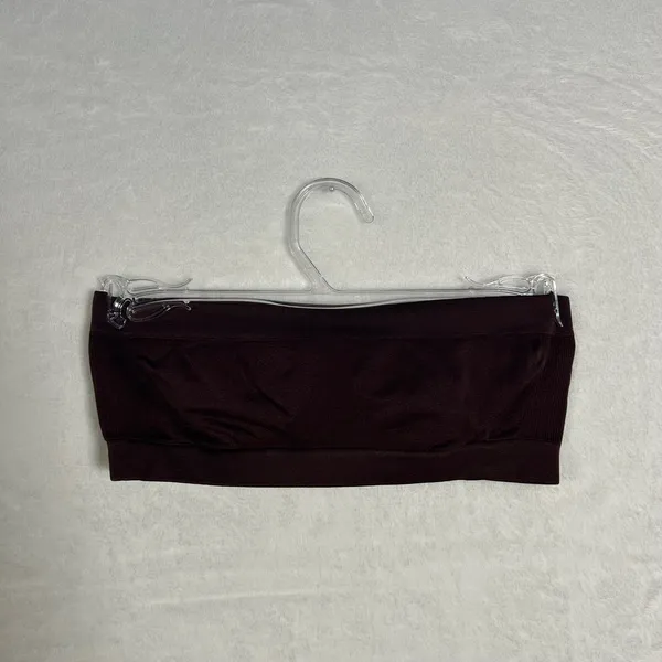 NORDSTROM Seamless Bandeau Bra Top M/L Brown Nylon Spandex Comfort Fit‎ - Image 4