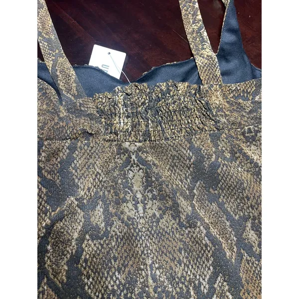 Urban Outfitters Snakeskin Print Slip Dress Boho Chic‎ Party Cocktail T-7 - Image 6