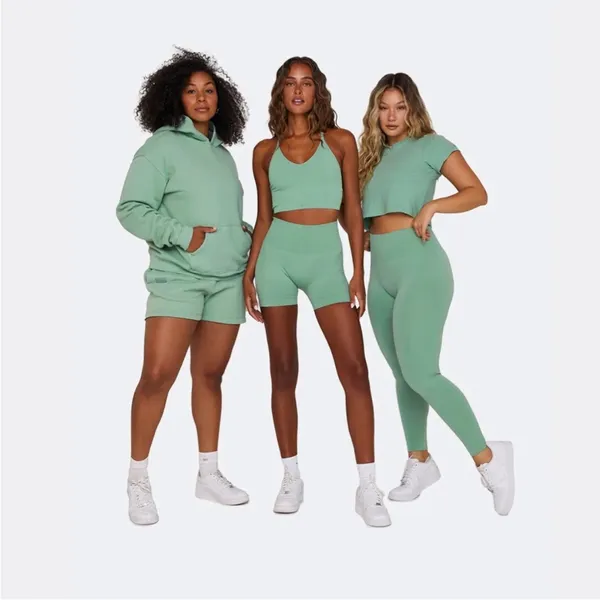 SET Active Heavy Weight Sweat Shorts in Liberty Green - Image 3