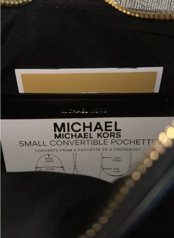 Black Michael Kors Leather Small Conv Pouchette - Image 10