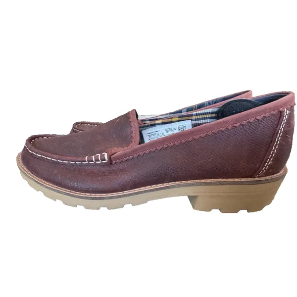 Sperry A/O Lug Loafer Women's 9.5 Brick Leather Galway Cord Boat Shoes - Image 2