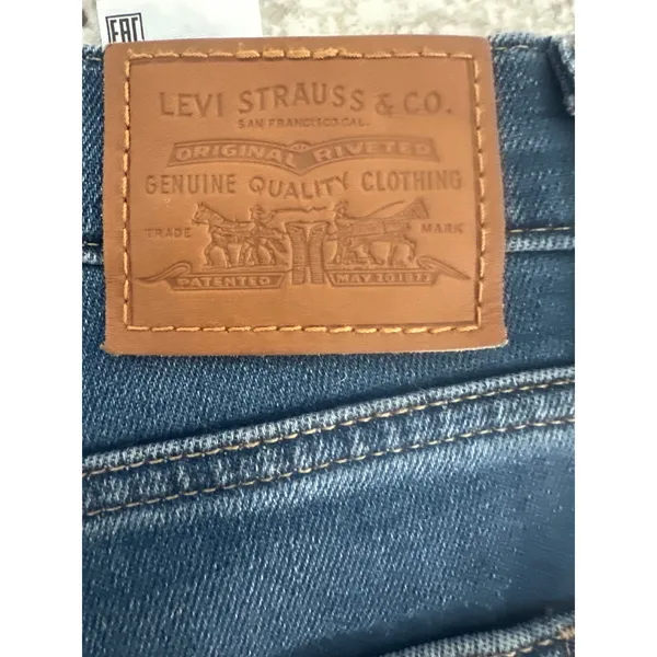 Levi's Premium Baggy Dad Jeans Womens 30x30 Mid Rise Wide Leg Medium Wash - Image 10