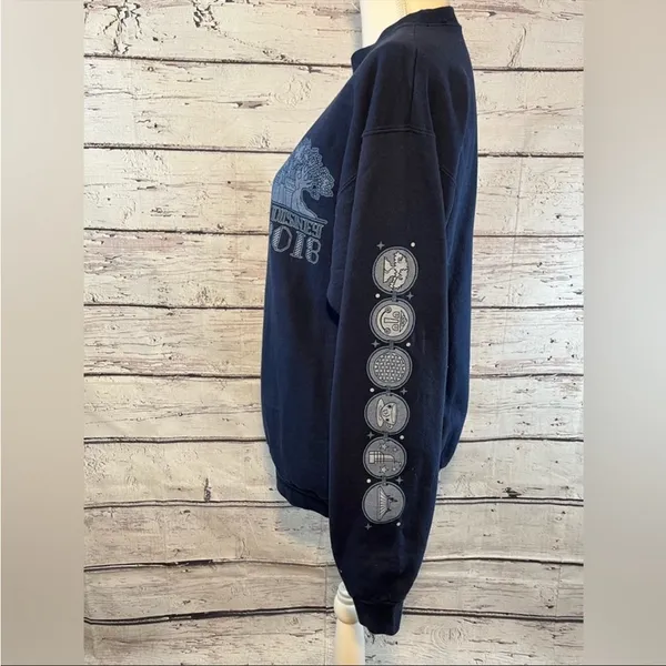 DISNEY Sweatshirt Walt Disney World 2018 Four Parks/Mickey Mouse Graphics Navy-M - Image 2