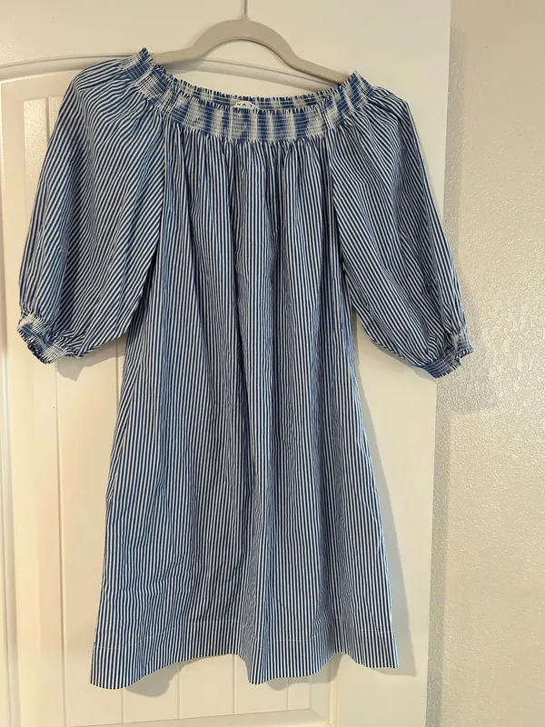 Trina Turk Off Shoulder Striped Dress - Image 3