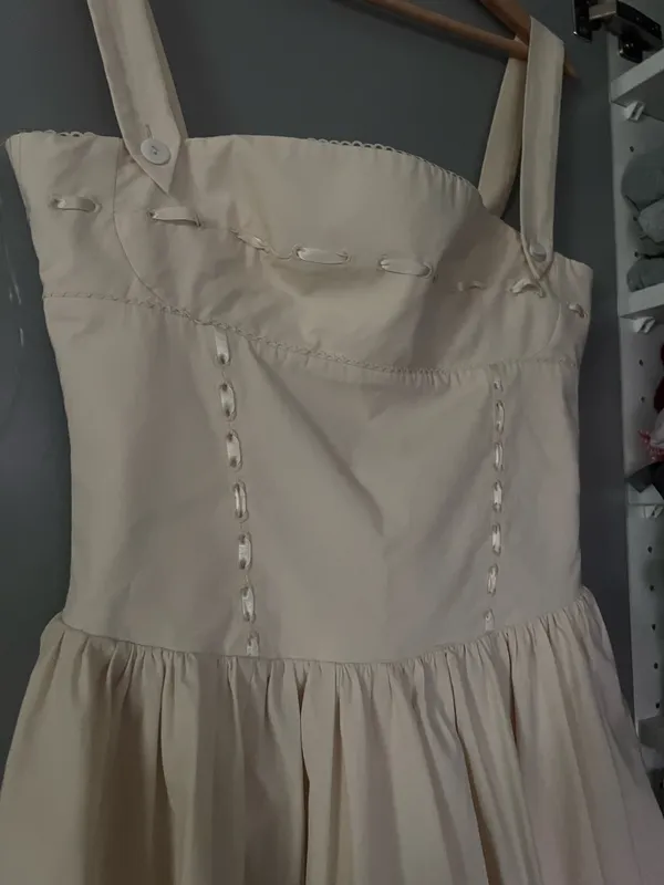 House of cb HONOR Buttermilk Ribbon Detailed Mini Dress - Image 4