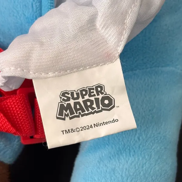 Super Mario Bros. Mario 18" Plush Backpack Nintendo Official Product - Image 3