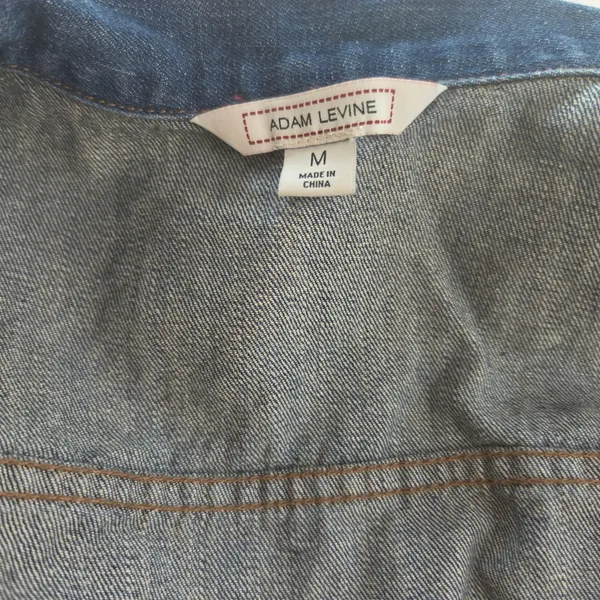 Adam Levine Womens Medium Wash Denim Trucker Vest Blue Size Medium - Image 3
