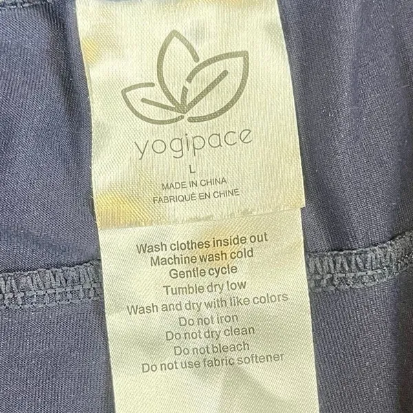 Yogipace Women’s Blue Drawstring Pull-on Elastic Waist Pants Large - Image 4