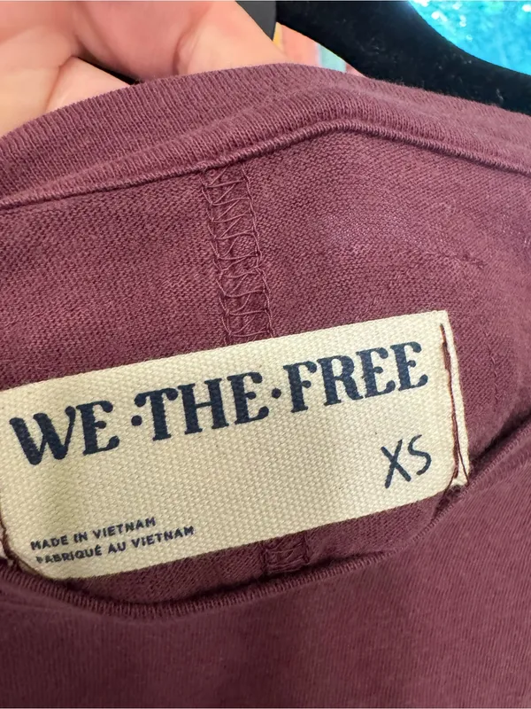NWOT Free People We The Free Nina Long-Sleeve Tee - maroon wine - XS - Image 8