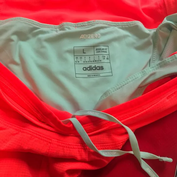 Adidas Women's Adizero NYC Split Running Short in Better Scarlet/Solar Red Size L NWT - Image 5