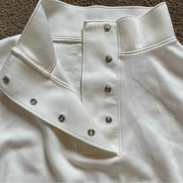 Tinsel Town Cropped Sweatshirt Women’s XS 4 Snap Collar Drawstring Adjustable - Image 6