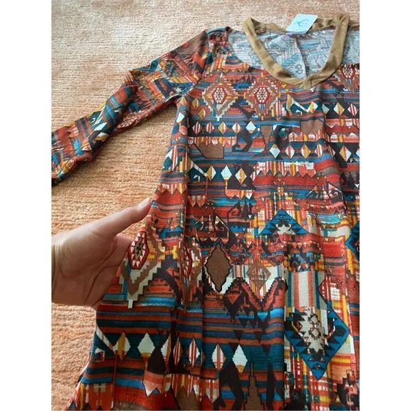 NWT Gold Spark Women's Size M S Brown On/Off Shoulder Midi Dress M - Image 4