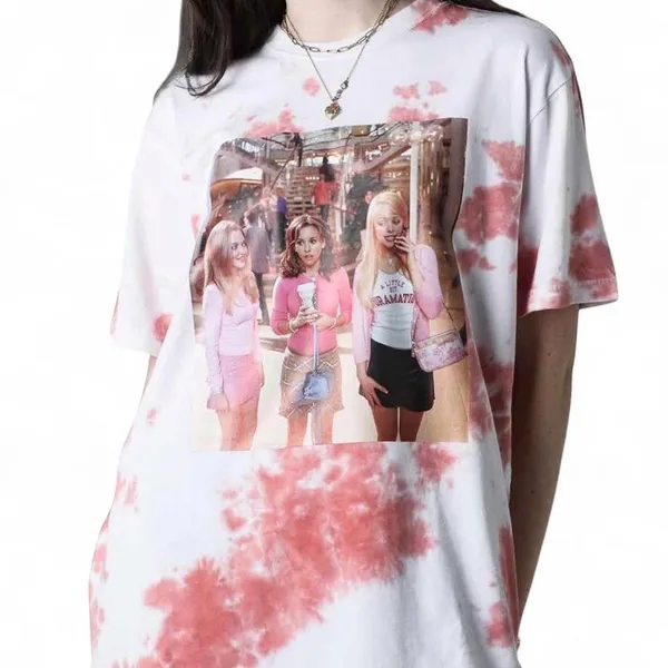 NWT Dumbgood x Mean Girls The Plastics Tie Dye Baggy Graphic T-Shirt — L/XL - Image 2