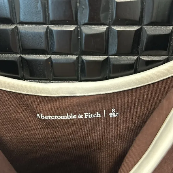 Abercrombie and Fitch brown body con spaghetti strap mid length dress - Image 2