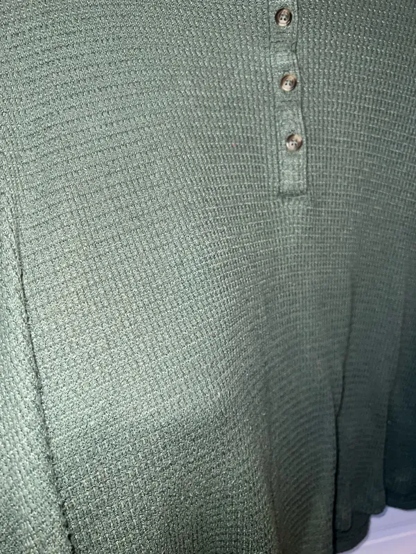 American Eagle Waffle-Knit Henley - Image 3