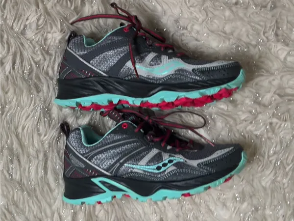 Saucony Women's Gray/Teal Trail Excursion Hiking Running Shoes Size USA 6 - Image 10