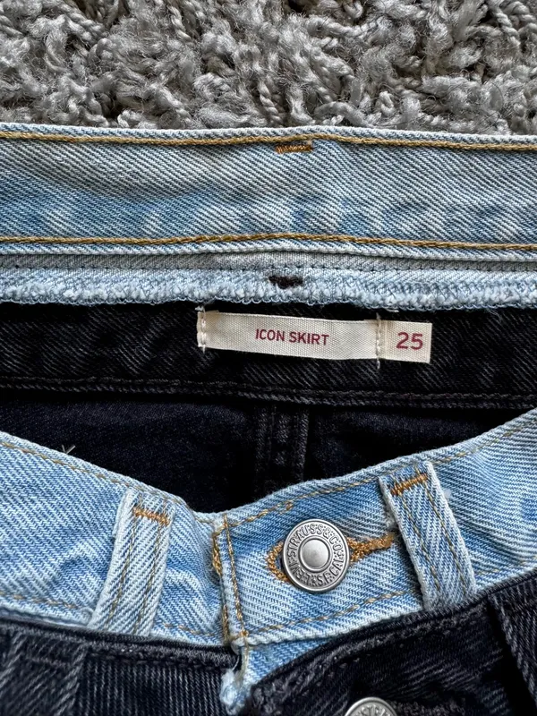 Levi’s Icon Mini Skirt with Double Waistband - Image 2