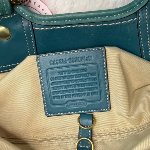 y2k Coach Straw Tote Shoulder Bag - Image 8