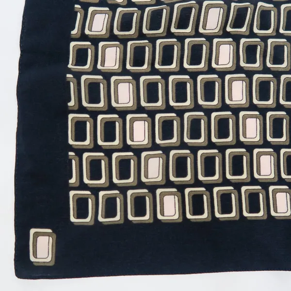 Vintage 80s Casual Corner Geometric Silk Square Scarf Wraps - Image 4