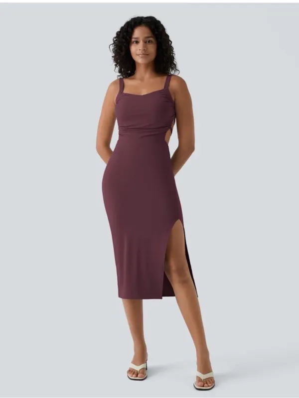 Halara Plum (Fig) Strappy Maxi Dress - Image 4