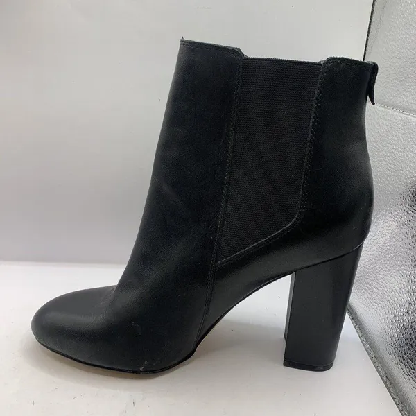 Sam Edelman Women's Case Leather Block-Heel Booties Black size 10 Ankle D17 - Image 8