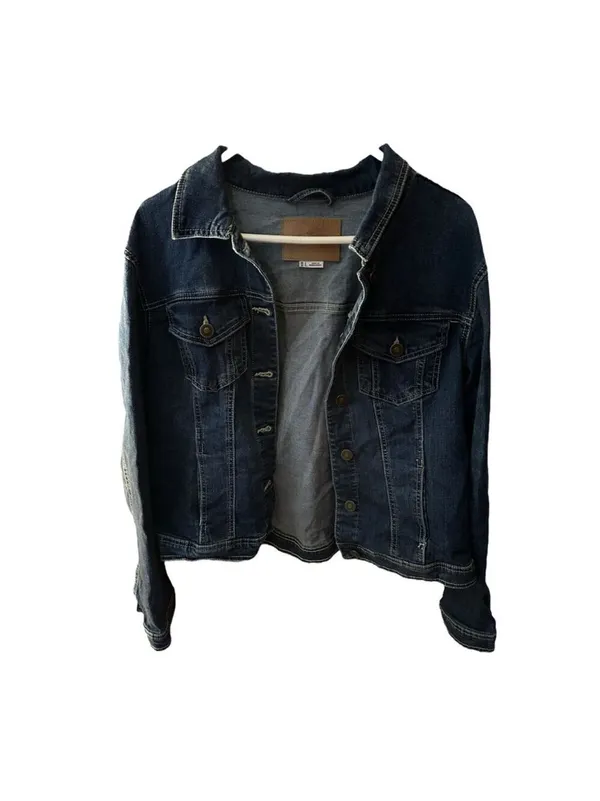 One5One Denim Medium Wash Blue Jacket Size L - Image 2