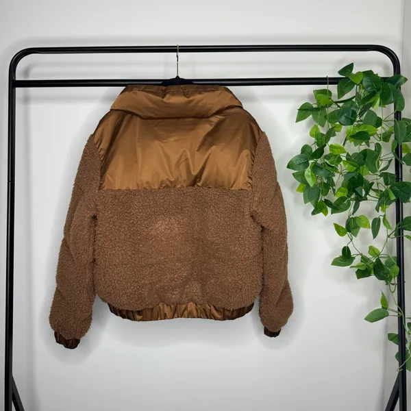 Abercrombie & Fitch Ultra Cropped Mini Puffer Fleece Jacket size Small *FLAWED* - Image 3