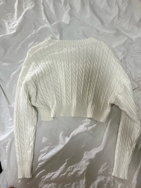 Altar'd State Sweater Cropped White - Image 2