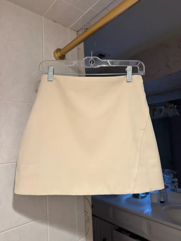 LENA Ivory Suede Skirt Set Tan - Image 6