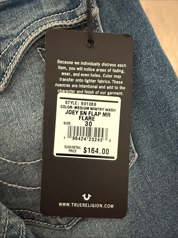 True Religion Women's Light Blue Bootcut Jeans with Signature Stitching - Image 4
