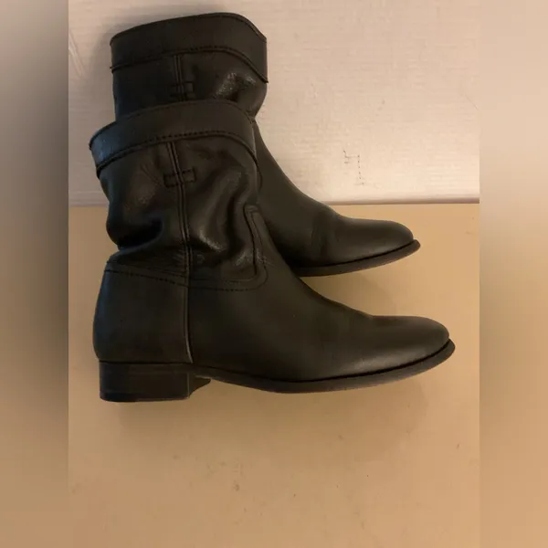 Frye women Black Leather moto Cara Roper boots size 6.5 - Image 7