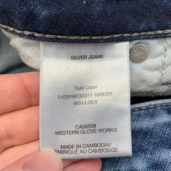 Silver Jeans‎ Co Suki Capri Dark Wash Curvy Fit Denim Jeans Size W31 x L23.5 - Image 10