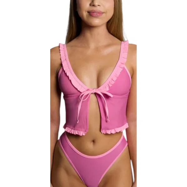 NWT 93 Play Street Lily Tankini - Poppy Pink - Large - Image 7