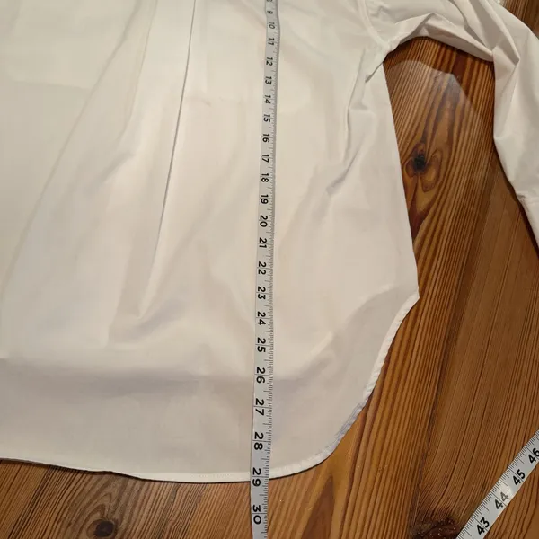 Good American *The Good Shirt* Women's 0 XS White Oxford Oversized Preppy Loose - Image 7