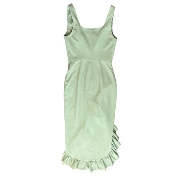 Dress the Population Women’s Charlene Ruffle Maxi Dress Gown Sage Green Size S - Image 6